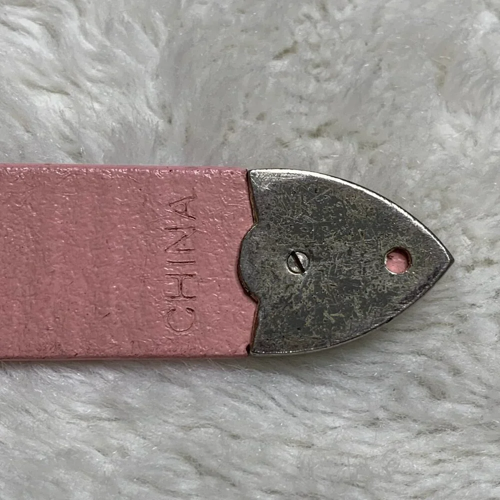 Nocona Girls Pink Leather Bling Belt Studded Belt Size 20